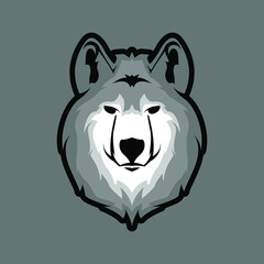 wolf head vector