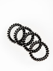 Elastic bands hair clips multi-colored on a white background