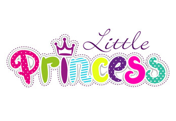 Pretty fashion girlish illustration for t-shirt design.Fashion illustration for little Princess isolated on white background. © artlavi_design