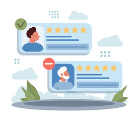 Discrimination concept. Bias in society, different people inequality.