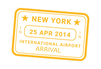 New York passport stamp. Vector illustration
