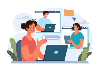 Job interview concept. Idea of employment and hiring procedure