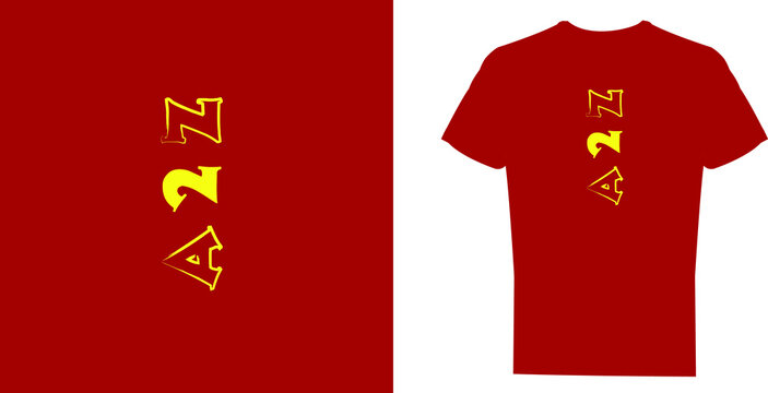 red t-shirt design a2z style, ready to print