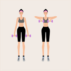 Beautiful woman workout