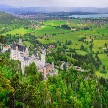 Bavaria, Germany, 02.06.2014. Neuschwanstein Royal Castle.