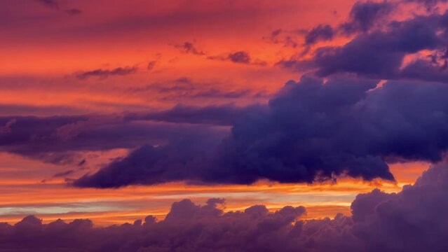 Purple & Orange Twilight Cloudscape