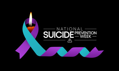 National Suicide prevention week is observed every year during September, in order to provide worldwide commitment and action to prevent suicides. Vector illustration