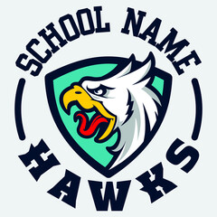 Eagle mascot logo design vector with modern illustration concept style for badge, emblem and tshirt printing.