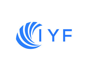 IYF Flat accounting logo design on white background. IYF creative initials Growth graph letter logo concept. IYF business finance logo design.
