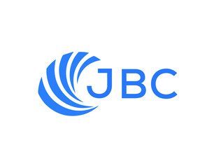 JBC Flat accounting logo design on white background. JBC creative initials Growth graph letter logo concept. JBC business finance logo design.
