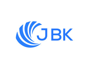 JBK Flat accounting logo design on white background. JBK creative initials Growth graph letter logo concept. JBK business finance logo design.
