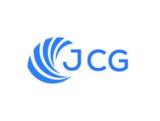 JCG Flat accounting logo design on white background. JCG creative initials Growth graph letter logo concept. JCG business finance logo design.
