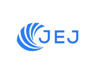 JEJ Flat accounting logo design on white background. JEJ creative initials Growth graph letter logo concept. JEJ business finance logo design.
