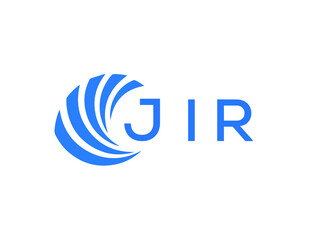 JIR Flat accounting logo design on white background. JIR creative initials Growth graph letter logo concept. JIR business finance logo design.

