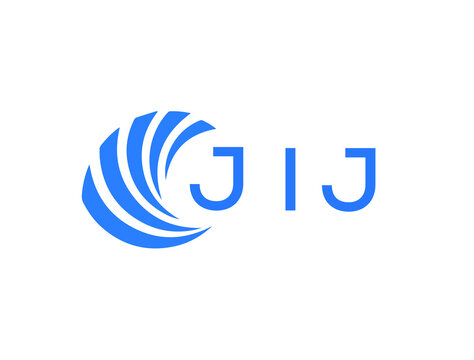 JIJ Flat accounting logo design on white background. JIJ creative initials Growth graph letter logo concept. JIJ business finance logo design.
