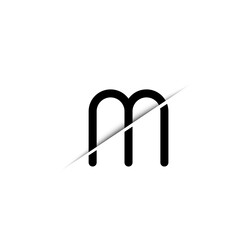 Letter M line logo design. Linear creative minimal monochrome monogram symbol. Universal elegant vector sign design.