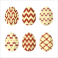 A set of the traditional painted Orthodox Christian Easter eggs
