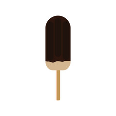 A chocolate popsicle icon, an ice cream illustration