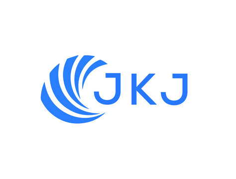 JKJ Flat accounting logo design on white background. JKJ creative initials Growth graph letter logo concept. JKJ business finance logo design.
