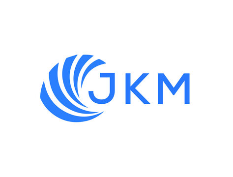 JKM Flat accounting logo design on white background. JKM creative initials Growth graph letter logo concept. JKM business finance logo design.
