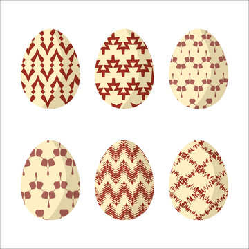 A set of the traditional painted Orthodox Christian Easter eggs
