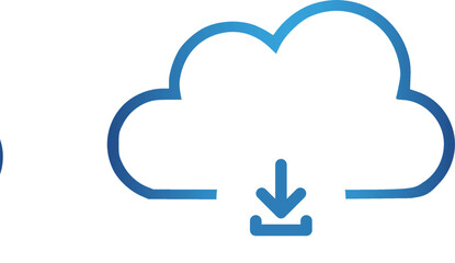 Upload cloud vector icons, store and transfer information and data on the Internet