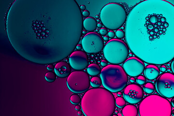 abstract background with colorful bubbles in water