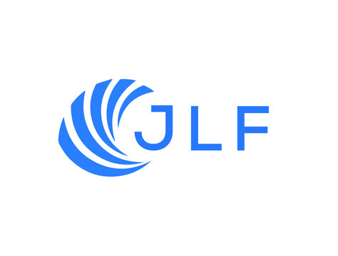 JLF Flat accounting logo design on white background. JLF creative initials Growth graph letter logo concept. JLF business finance logo design.
