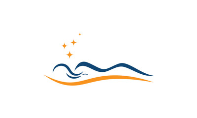 snooring and sleep logo, Massage spa woman logo 