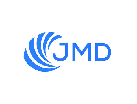 JMD Flat accounting logo design on white background. JMD creative initials Growth graph letter logo concept. JMD business finance logo design.
