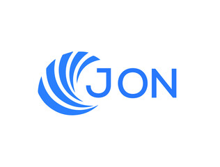 JON Flat accounting logo design on white background. JON creative initials Growth graph letter logo concept. JON business finance logo design.
 - obrazy, fototapety, plakaty