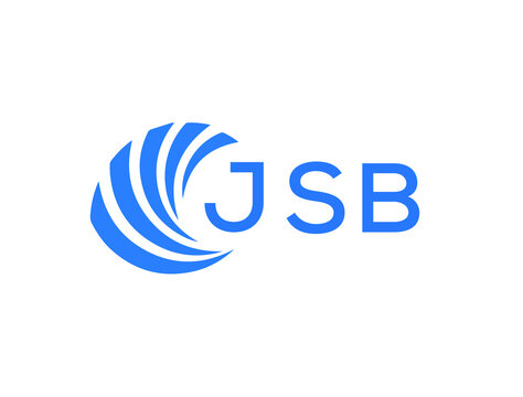 JSB Flat accounting logo design on white background. JSB creative initials Growth graph letter logo concept. JSB business finance logo design.
