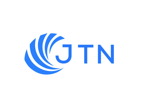 JTN Flat accounting logo design on white background. JTN creative initials Growth graph letter logo concept. JTN business finance logo design.
