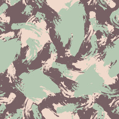 Abstract seamless pattern. Blots and brush. Vector background