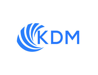 KDM Flat accounting logo design on white background. KDM creative initials Growth graph letter logo concept. KDM business finance logo design.
