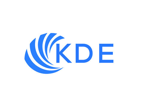 KDE Flat accounting logo design on white background. KDE creative initials Growth graph letter logo concept. KDE business finance logo design.
