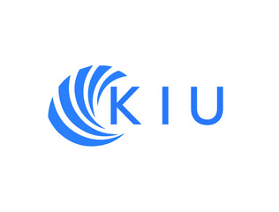 KIU Flat accounting logo design on white background. KIU creative initials Growth graph letter logo concept. KIU business finance logo design.
