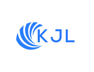 KJL Flat accounting logo design on white background. KJL creative initials Growth graph letter logo concept. KJL business finance logo design.
