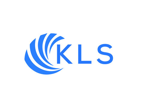 KLS Flat accounting logo design on white background. KLS creative initials Growth graph letter logo concept. KLS business finance logo design.
