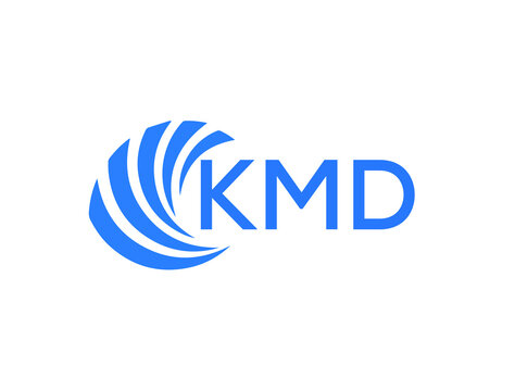 KMD Flat accounting logo design on white background. KMD creative initials Growth graph letter logo concept. KMD business finance logo design.
