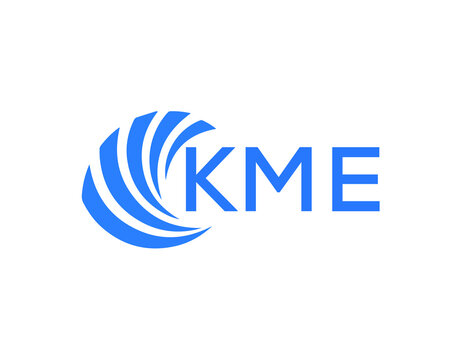 KME Flat accounting logo design on white background. KME creative initials Growth graph letter logo concept. KME business finance logo design.
