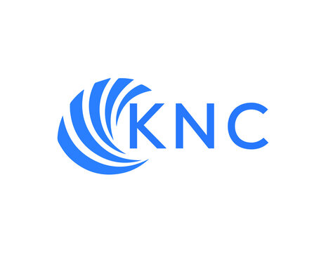 KNC Flat accounting logo design on white background. KNC creative initials Growth graph letter logo concept. KNC business finance logo design.
