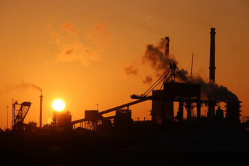 An industrial sunset