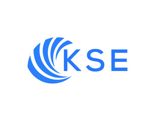 KSE Flat accounting logo design on white background. KSE creative initials Growth graph letter logo concept. KSE business finance logo design.
