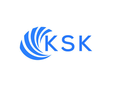 KSK Flat accounting logo design on white background. KSK creative initials Growth graph letter logo concept. KSK business finance logo design.
