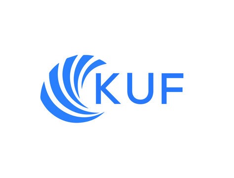 KUF Flat accounting logo design on white background. KUF creative initials Growth graph letter logo concept. KUF business finance logo design.
