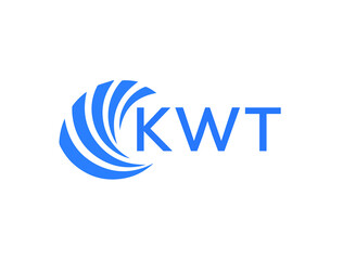 KWT Flat accounting logo design on white background. KWT creative initials Growth graph letter logo concept. KWT business finance logo design.
