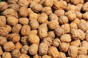 Walnuts sold at the fruit market