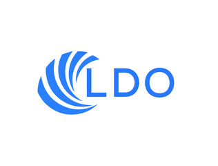 LDO Flat accounting logo design on white background. LDO creative initials Growth graph letter logo concept. LDO business finance logo design.
