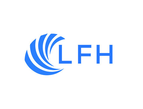 LFH Flat accounting logo design on white background. LFH creative initials Growth graph letter logo concept. LFH business finance logo design.
